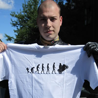 Мото футболка Эволюция Мото
