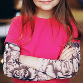 РАСПРОДАЖА Детская футболка с тату-рукавами Casey Chris, розовая